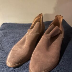 Lucky Brand Women’s Suede Ankle Booties in Taupe